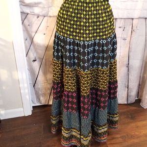 Mint boho maxi skirt